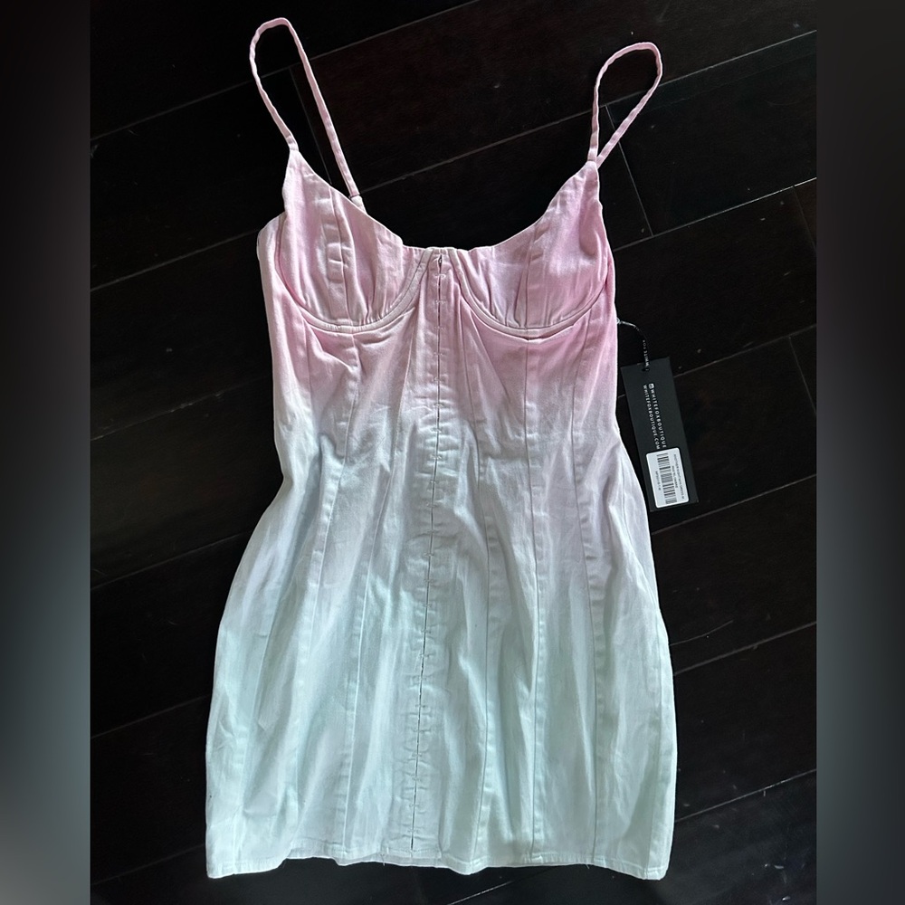 NWT White Fox another night mini dress pastel ombré  Size M medium 4, 6 - Picture 2 of 3